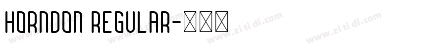 horndon regular字体转换